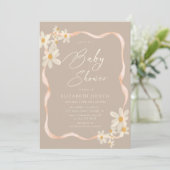 Invitation Baby shower Brown de marais (Debout devant)