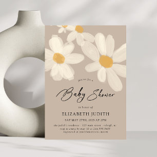Invitation Baby shower Brown de marais