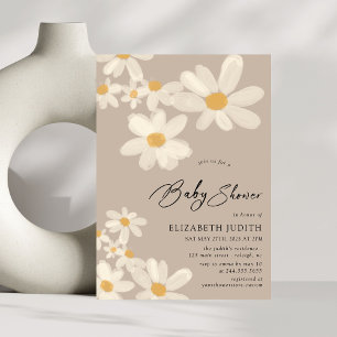 Invitation Baby shower Brown de marais