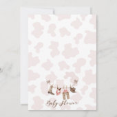 Invitation Baby shower Brown de petite fille rose moderne (Dos)