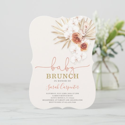 Invitation Baby shower Brunch (Debout devant)