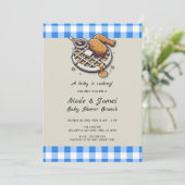 Invitation Baby shower Brunch au poulet frit et gaufres (Debout devant)