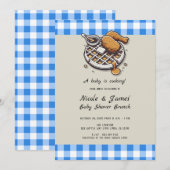 Invitation Baby shower Brunch au poulet frit et gaufres (Devant / Derrière)