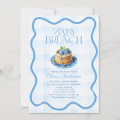 Invitation Baby shower Brunch Bébé Blueberry (Devant)