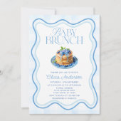 Invitation Baby shower Brunch Bébé Blueberry (Devant)