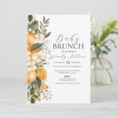 Invitation Baby shower Brunch Floral Bachelorette Fruit (Debout devant)