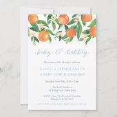 Invitation Baby shower Brunch pour garçon; bébé et bulle (Devant)