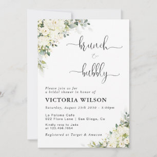 Invitation Baby Shower Brunche et Champagne sur le thème des