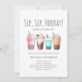 Invitation Baby shower Bubble Tea Boba (Devant)