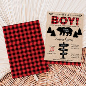 Invitation Baby Shower Bûcheron Garçon