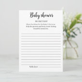 Invitation Baby Shower Bucket List Game Printable,  (Debout devant)