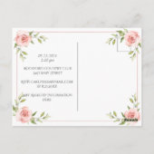 Invitation Baby shower Budget Bunny Floral Rose (Dos)