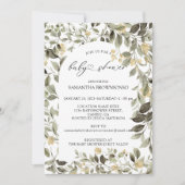 Invitation Baby Shower Budget Floral de Verdure (Devant)