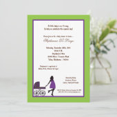 Invitation Baby shower Buggie verte électrique 5x7 (Debout devant)