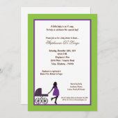 Invitation Baby shower Buggie verte électrique 5x7 (Devant / Derrière)