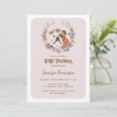 Invitation Baby shower Bulldog (Debout devant)