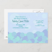 Invitation Baby shower bulles (Devant / Derrière)