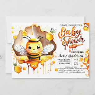 Invitation Baby shower Bumblebee