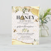 Invitation Baby Shower Bumblebee Vintage (Debout devant)