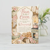 Invitation Baby Shower Bun dans le Four (Debout devant)