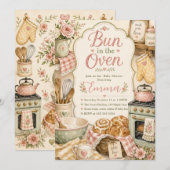 Invitation Baby Shower Bun dans le Four (Devant / Derrière)