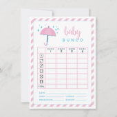 Invitation Baby shower Bunco Jeu Scorecard (Devant)