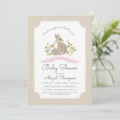 Invitation Baby shower Bunny (Debout devant)