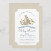 Invitation Baby shower Bunny (Devant / Derrière)