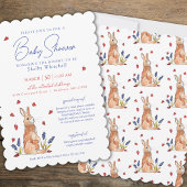Invitation Baby shower Bunny aquarelle