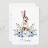 Invitation baby shower Bunny Aquarelle (Devant / Derrière)