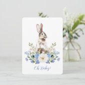 Invitation baby shower Bunny Aquarelle (Debout devant)