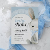 Invitation Baby shower Bunny bleu