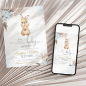 Invitation Baby shower Bunny Boho