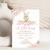 Invitation Baby shower Bunny Boho Rose