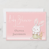 Invitation Baby shower Bunny mignon (Devant)