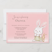 Invitation Baby shower Bunny mignon (Dos)