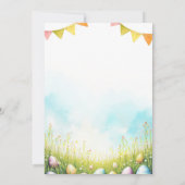 Invitation Baby shower Bunny Pastel de Pâques (Dos)