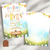 Invitation Baby shower Bunny Pastel de Pâques