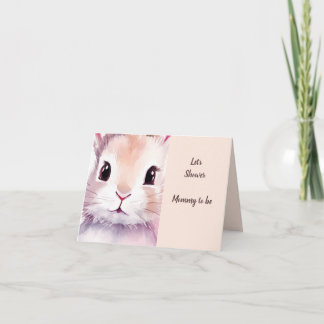 Invitation Baby shower Bunny Pastel Rose Cute