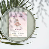 Invitation Baby shower Bunny Rose