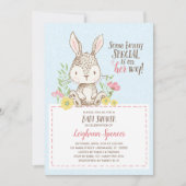 Invitation Baby shower Bunny Spring (Devant)