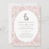 Invitation Baby shower Bunny vintage Spring (Devant)