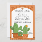 Invitation Baby shower Cactus (Devant)