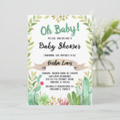 Invitation Baby shower Cactus (Debout devant)