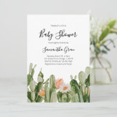 Invitation Baby shower Cactus (Debout devant)