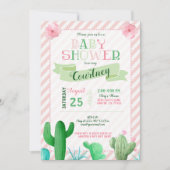 Invitation Baby shower Cactus (Devant)