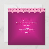 Invitation baby shower Cadeaux roses Ours 3 (Dos)