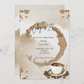 Invitation Baby shower café (Devant / Derrière)