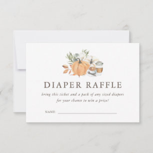 Invitation Baby shower Café d'automne   Fromage de couches