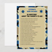Invitation Baby shower Camo bleu - Nom modifiable, 5x7 (Devant / Derrière)